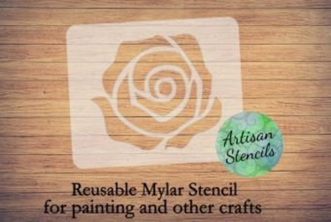 Rose Stencil Reusable Flower Stencil Painting Stencil Craft Etsy