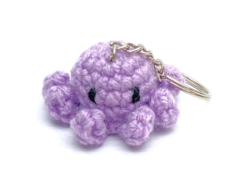 Llavero de pulpo de ganchillo: Charm para bolso Kawaii Amigurumi