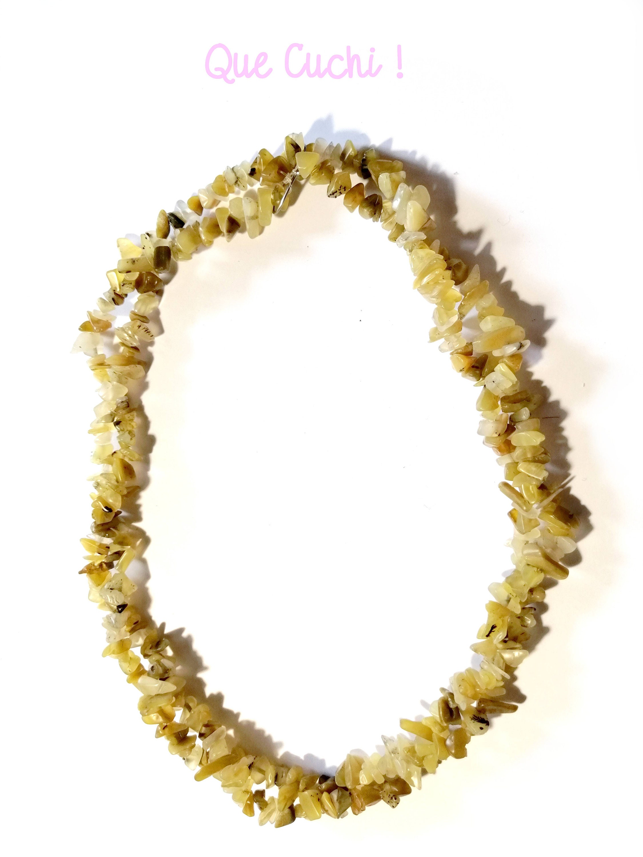 Bijoux Colliers Colliers de perles Sautoir de 80 cm autour du cou avec Chips des Pierres au Choix 