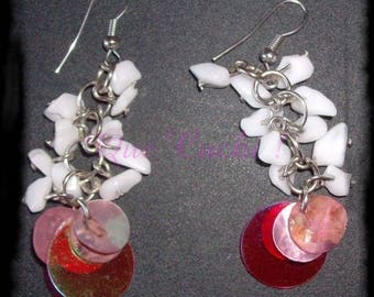 White Onyx Grape Earrings