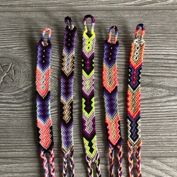 Mens womens tribal indian beaded white blue purple friendship bracelet  jewelry | eBay