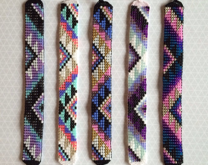 Bead Loom Friendship Bracelet Cuff Etsy