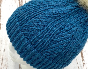 Blueberry Vineyard  | Knitting Pattern | Faux Cables | Beginner