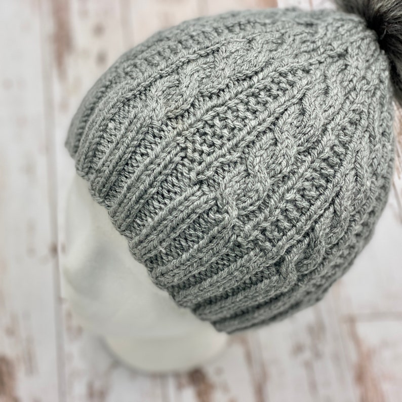 Oxford Road Toque Knitting Pattern Cables Beginner Etsy