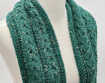 Twin Cities Scarf  | Knitting Pattern | Faux Cables | Beginner | Easy Pattern | Quick Gift