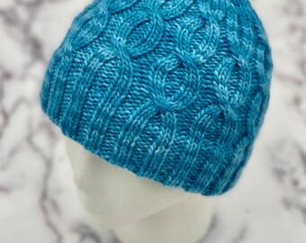 Sava Springs Cap  | Knitting Pattern | Cables | Beginner