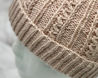 Lombard Vista Cap  | Knitting Pattern | Cables | Beginner