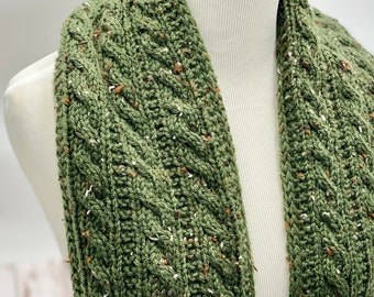 Oxford Road Scarf  | Knitting Pattern | Cables | Beginner