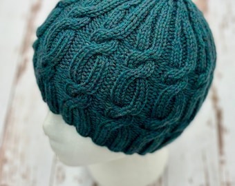 Bradford Peak Beanie  | Knitting Pattern | Cables | Beginner