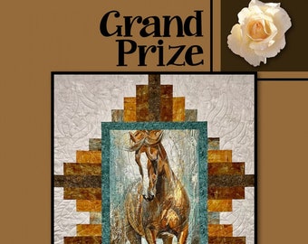 Grand Prize Panel Quilt Pattern - Printed Pattern Only - From Villa Rosa Designs 51in x 69in