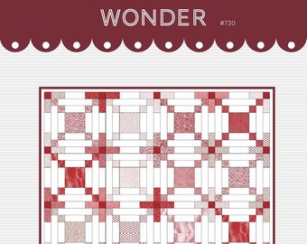 Wonder Quilt Pattern By Gigis Thimble GGT750 Pattern Only in Lap, Throw and Full Sizes.