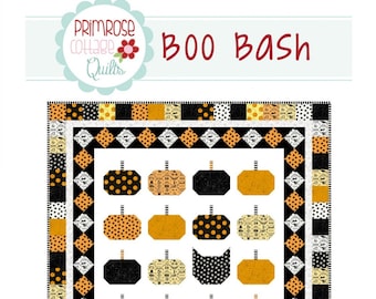 Boo Bash Quilt Pattern, Printed Pattern only PCQ-009 by Primrose Cottage Quilts Layer Cake Friendly