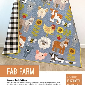 Fab Farm Quilt Pattern EH069 by Elizabeth Hartman two sizes small and large