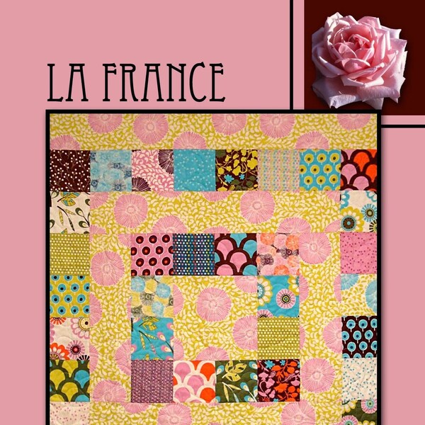 La France Quilt Pattern Villa Rosa Designs Finished 36 x 45