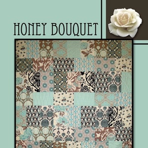Honey Bouquet Printed Pattern Villa Rosa Designs  Size 54" x 60"