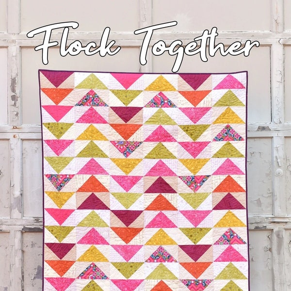 Flock Together Printed Pattern Villa Rosa Designs  Size 50" x 66"