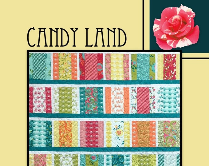 Candy Land Quilt Pattern Card by Villa Rosa Designs Finished Size 55 X