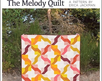 The Melody Quilt Paper Pattern KTQ161  by Kitchen Table Quilting (baby, lap, twin, queen and king sizes)