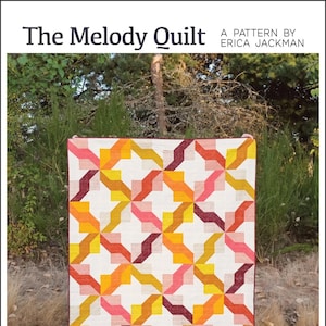 The Melody Quilt Paper Pattern KTQ161  by Kitchen Table Quilting (baby, lap, twin, queen and king sizes)