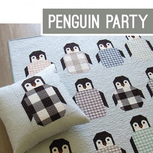 Penguin Party Quilt Pattern EH041 by Elizabeth Hartman Paper Pattern ONLY