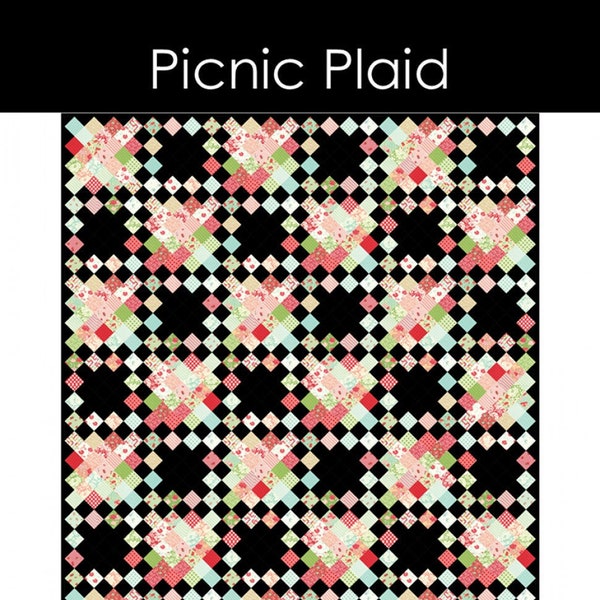 Picnic Plaid Quilt Pattern by Myra Barnes from Busy Hands BUS0931 Multi Size Quilt Sizes