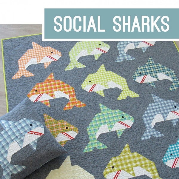 Social Sharks Quilt Pattern EH063 by Elizabeth Hartman Paper Pattern ONLY