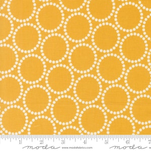 Love Letter Pearl Bracelet Golden Yardage 37125-16 by Lizzy House for Moda fabrics sold in 1/2 yard increments
