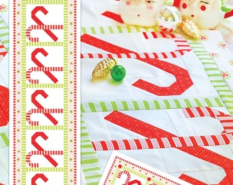Candy Cane Lane Pattern by Fig Tree Quilts by Joanna Figueroa 14 x 74 FTQ1980