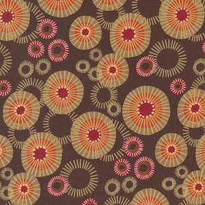 Forest Frolic Mod Indian Blanket in Chocolate 48743 15 by Robin Pickens for Moda Fabrics Sold in 1/2 yard increments