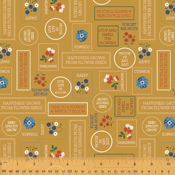 Forget Me Not: Stamps in Ochre Forget Me Not: Stamps in Ochre