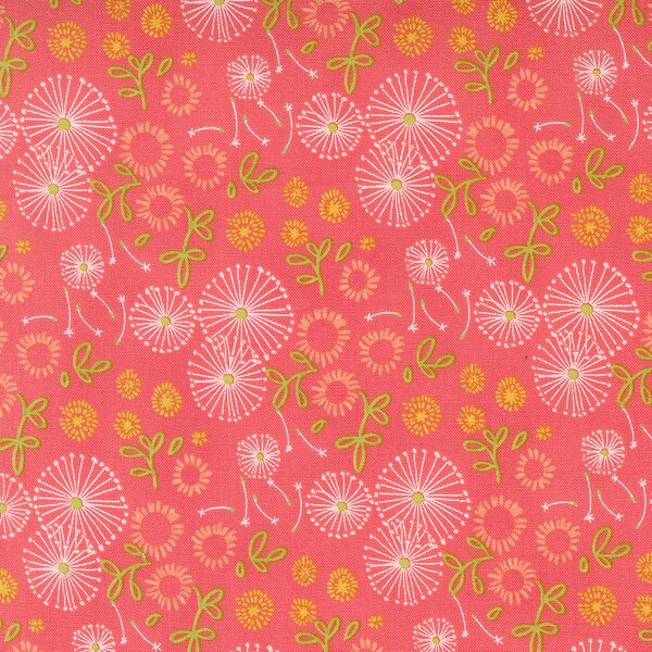 Dandi Duo Little Bitties Coral 48752-15 Yardage by Robin Pickens sold in 1/2 yard increments