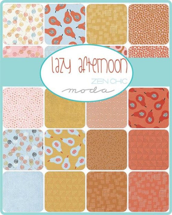 Lazy Afternoon Stitching in Bronze by Zen Chic 1786 26 for Moda