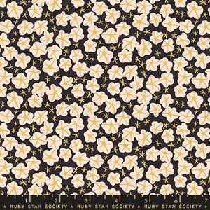 Bird is The Word Moonflower Soft Black by Kimberly Kight RS3082-17  for Ruby Star Society Sold in 1/2 yard Increments cut continuously