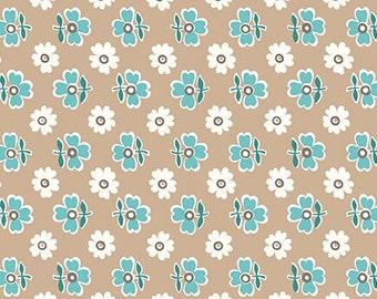 Bee Vintage Mable Tea Dye C13082-Tea Dye by Lori Holt for Riley Blake Designs Sold in 1/2 yard increments.