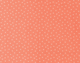 Sunwashed X Print Coral Yardage 29167-38 by Moda Fabrics Sold in 1/2 yard increments cut continuously