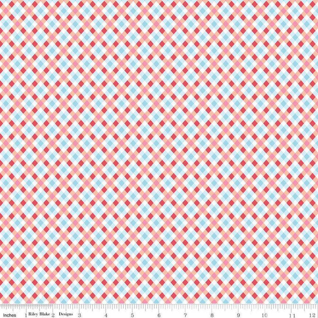Love Notes Plaid Apricot Yardage C16386-apricot by Lindsay Wilkes for ...