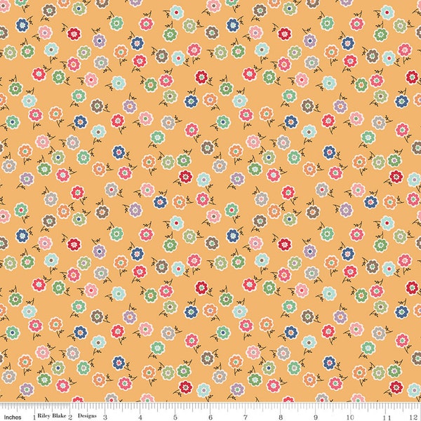 Bee Dots Patricia Marigold Yardage C14161-Marigold by Lori Holt of A Bee in My Bonnet for Riley Blake Designs