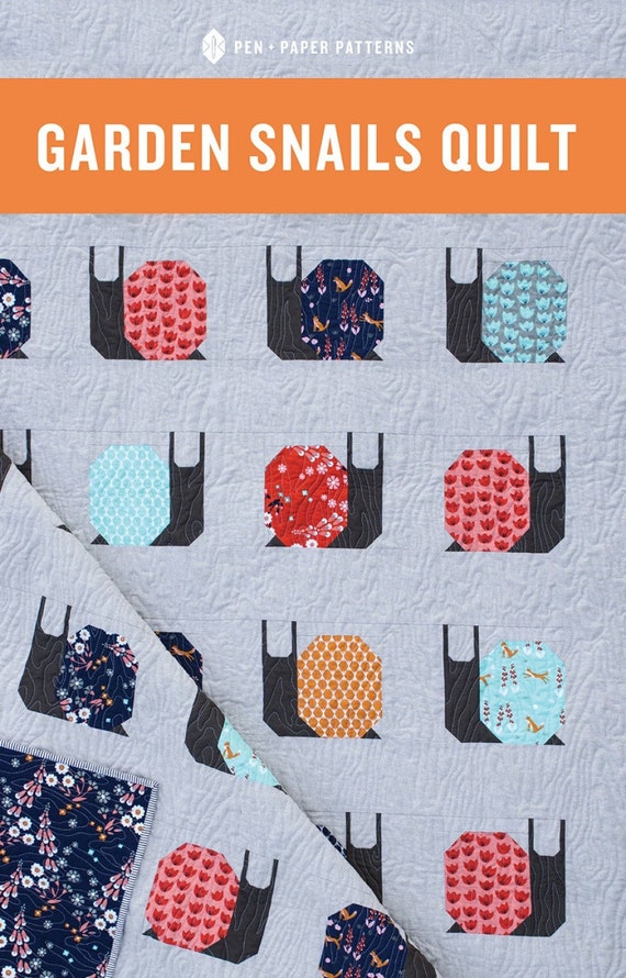 Garden Snails Quilt Printed Pattern Garden Snails Quilt Printed Pattern