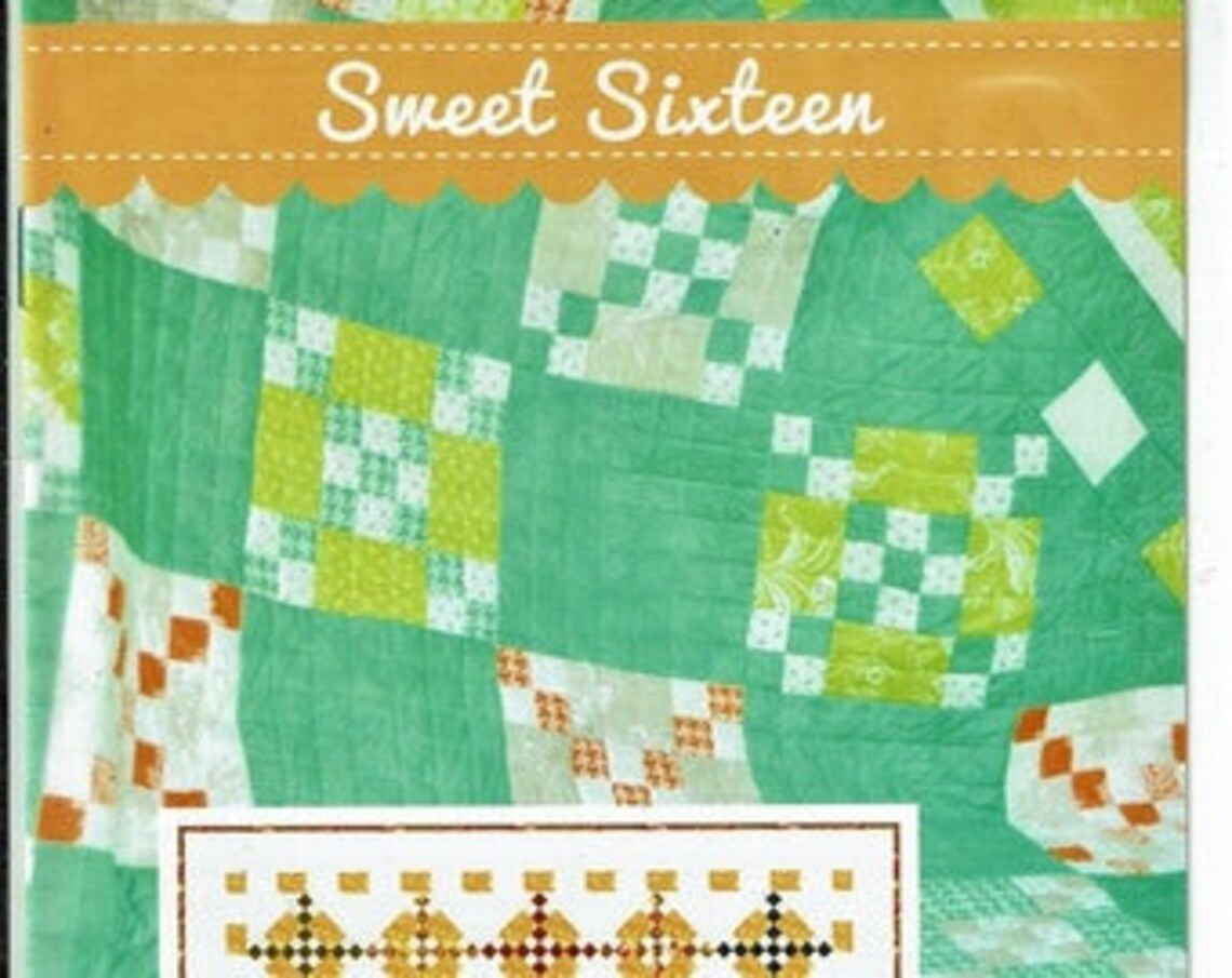 Sweet Sixteen Quilt Pattern Paper Only by Fig Tree Quilts Etsy