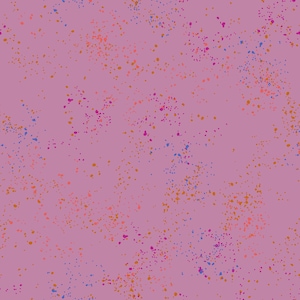 May include: A seamless pattern with a pink background and a scattered confetti design. The confetti is in shades of orange, blue, and purple.