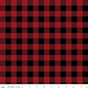 Christmas Delivery Plaid Red Yardageby Carta Bella Paper Co C7336-Red Sold in 1/2 yard increments cut continuously