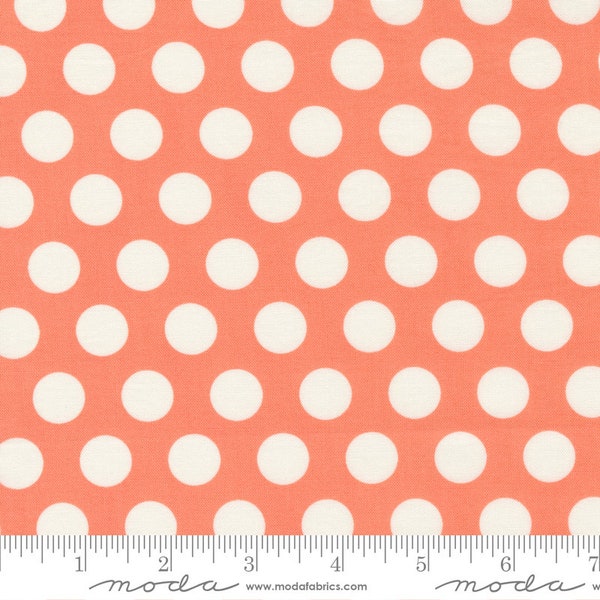 Sincerely Yours Dots Coral 37611-22 Half Yard Increments by Sherri and Chelsi for Moda Fabrics