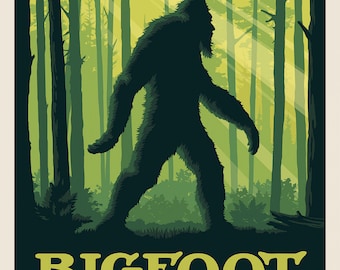 Legends of the National Parks Bigfoot Panel 36" x 43"   PD13286-BIGFOOT by Anderson Design Group for Riley Blake Fabrics