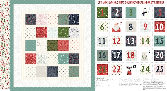 Merrymaking Metallic Eggnog Countdown Calendar Panel - Gingiber - PER PANEL Merrymaking Metallic Eggnog Countdown Calendar Panel - Gingiber - PER PANEL