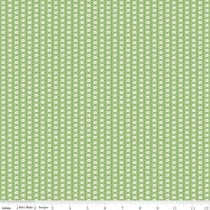 Stitch Daisy Chain Green Yardage C10926-Green By Lori Holt for Riley Blake Sold in half yard increments