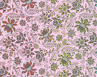 Roar! Wild Vine Blush sold 1/2 yard PWTP227.Blush  by Tula Pink for Free Spirit Fabrics