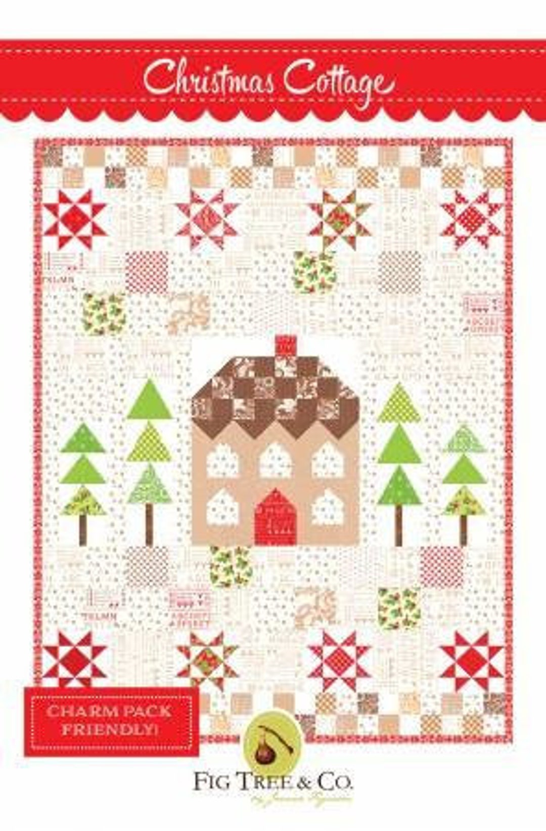 Christmas Cottage Quilt Pattern Fig Tree Quilts FTQ1910 - Etsy