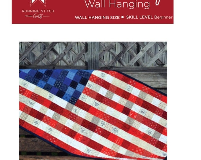 Scrappy American Flag Wall Hanging Quilt Pattern by Running Etsy