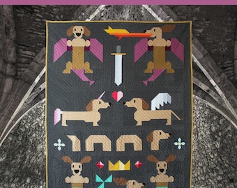 Mythical Wieners Quilt Pattern- AEMW0525-by Art East Quilting CO Printed Pattern Only