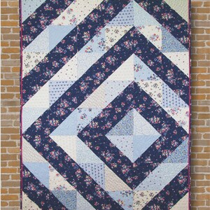 Water Lily Quilt Pattern PPS1511  From Purple Pineapple Studio -  49” x 65”